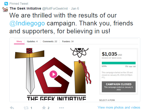 Crowdfunding Advice For Creatives: How The Geek Initiative Succeeded On Indiegogo
