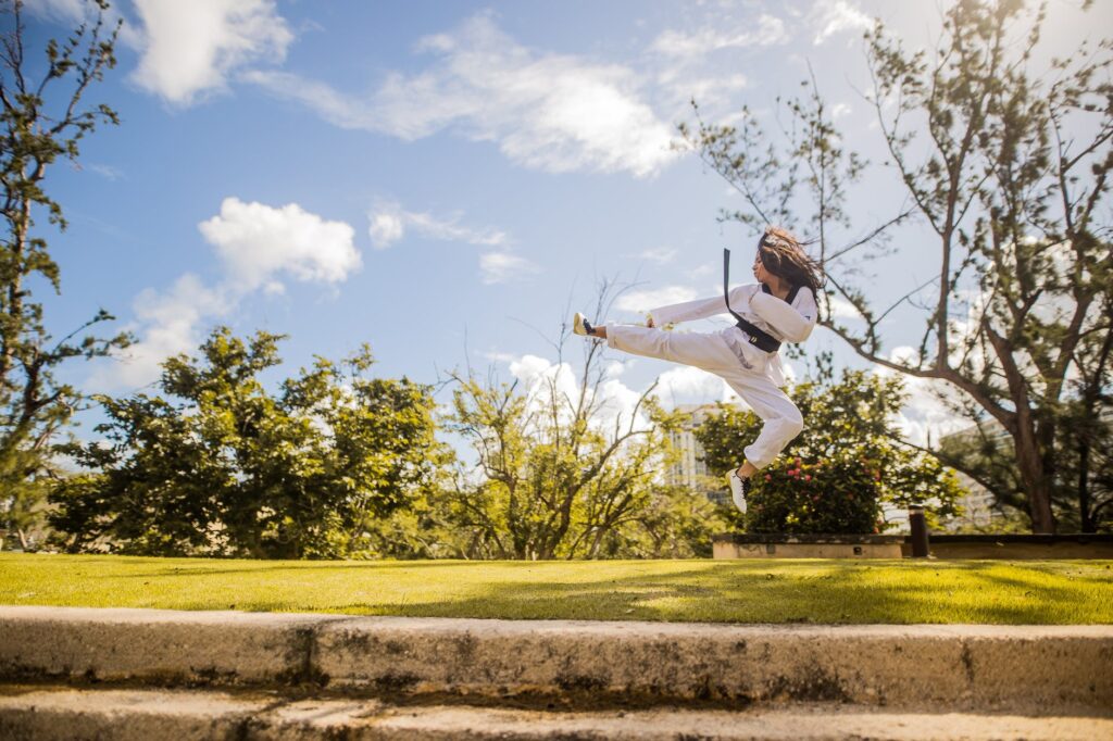 martial artist kick